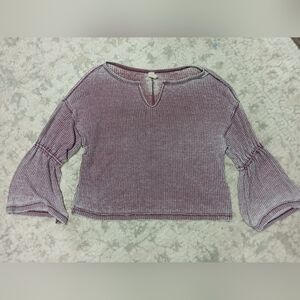 Free People Womens Pink Oversize Pink Long Sleeve ~ Size L